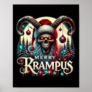 Affiche Joyeux Krampus Noël Krampus Vient En Ville