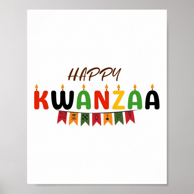 Affiche Joyeux Kwanzaa - 7 Principes Des Tee - shirts De K (Devant)