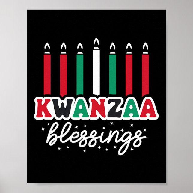 Affiche Joyeux Kwanzaa célébrer l'Afrique (Devant)
