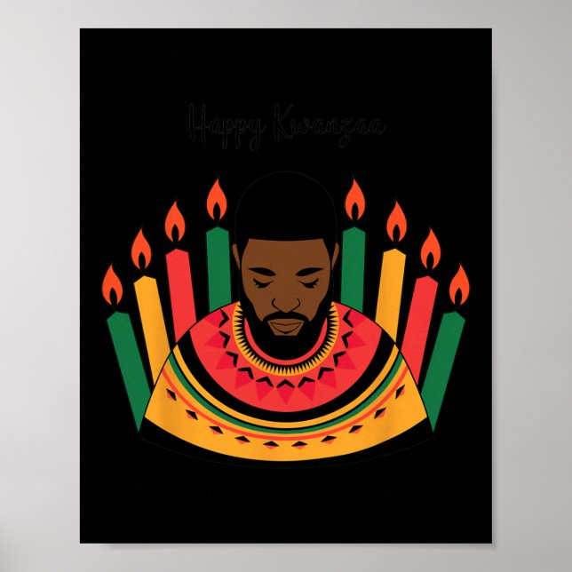 Affiche Joyeux Kwanzaa Jour Kwanzaa Célébration Idées Unit (Devant)