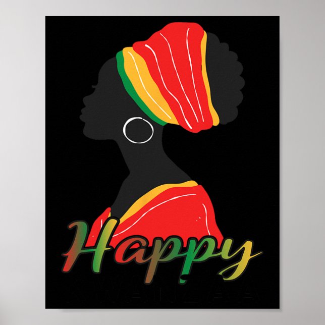 Affiche Joyeux Kwanzaa Sept Principes De Kwanzaa Africain (Devant)
