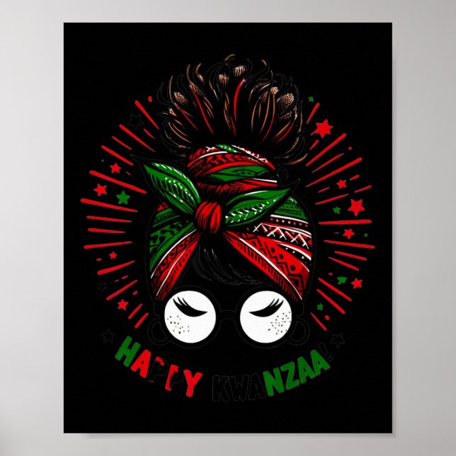 Affiche Joyeux Kwanzaa Sept Principes De Kwanzaa Messy Bu (Devant)
