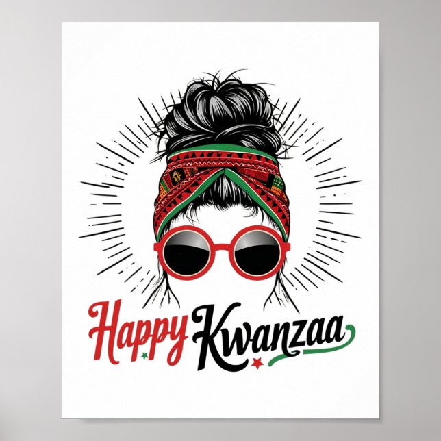 Affiche Joyeux Kwanzaa Sept Principes De Kwanzaa Messy Bu (Devant)