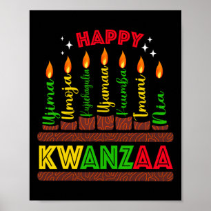 Affiche Joyeux Kwanzaa Sept Principes Des Femmes De Kwanza