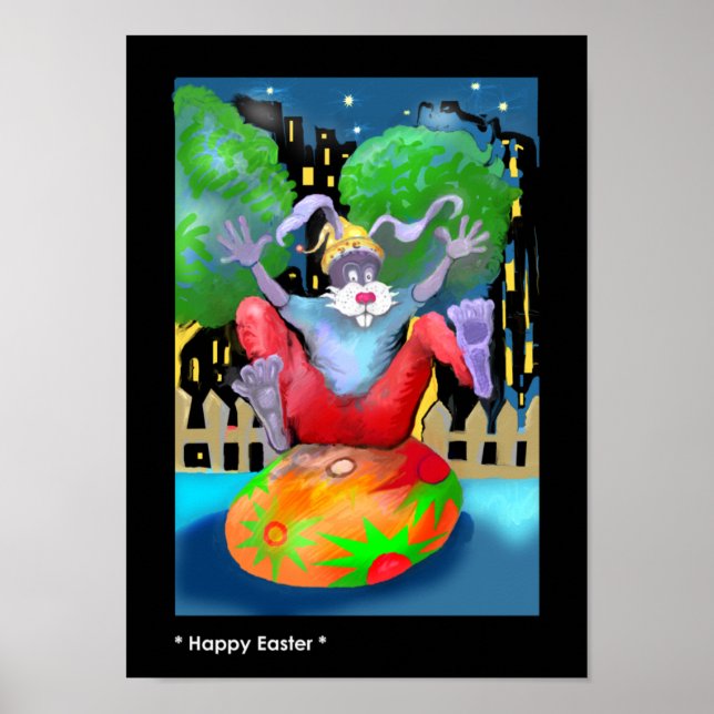 Affiche * Joyeux lapin de Pâques * (Devant)