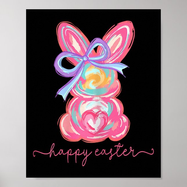 Affiche Joyeux Lapin de Pâques Brosse de lapin La Femme (Devant)