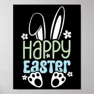 Affiche Joyeux Lapin De Pâques - Joli Design De Pâques Pou
