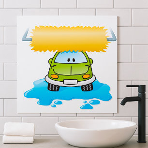 Affiche Joyeux lavage de voiture