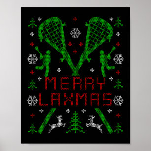 Affiche Joyeux Laxmas Drôle Lacrosse Vilain Chandail de No