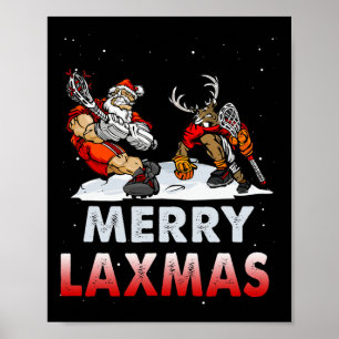 Affiche Joyeux Laxmas laid de Noël Père Noël Reindee