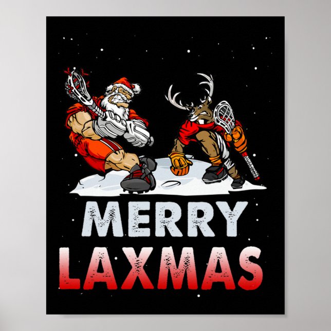 Affiche Joyeux Laxmas laid de Noël Père Noël Reindee (Devant)