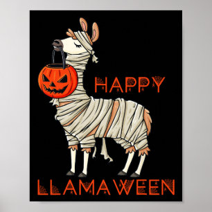 Affiche Joyeux Llamaween Fun Halloween Llama Girls Garçons