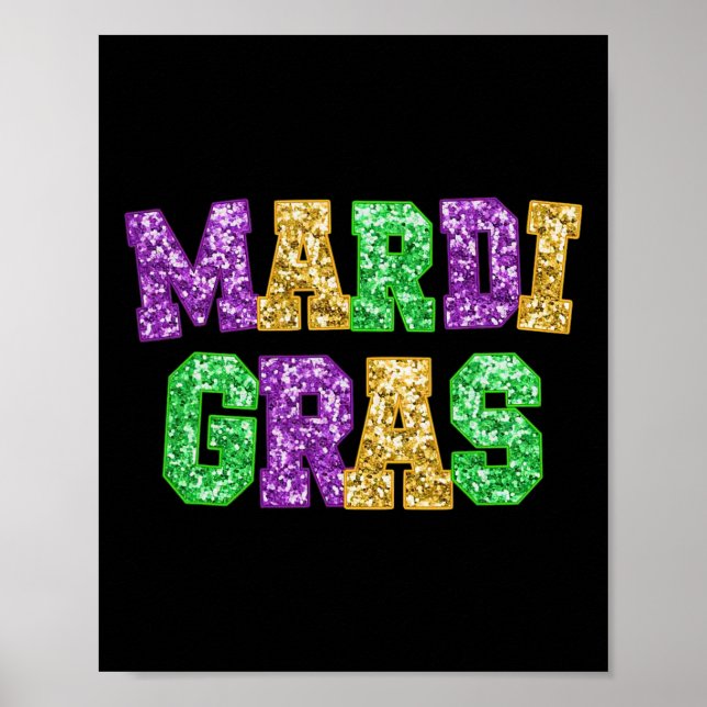 Affiche Joyeux Mardi Gras Mardi Carnaval Festival Par (Devant)