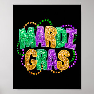 Affiche Joyeux Mardi Gras Mardi Gras Carnaval Fête Par