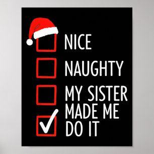 Affiche Joyeux Mauvais Ma Soeur M'a Fait Faire Ça Papa Noë