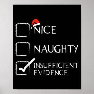 Affiche Joyeux méchant Noël Preuve insuffisante Xmas
