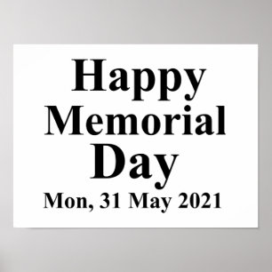 Affiche Joyeux Memorial Day