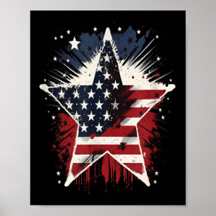 Affiche Joyeux Memorial Day Vétérinaire Américain États-Un