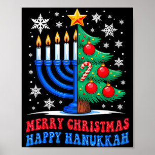 Affiche Joyeux Merry Chrismukkah Joyeux Noël Hanukkah