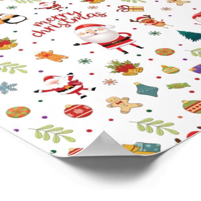 Affiche Joyeux Motif de Noël (Coin)