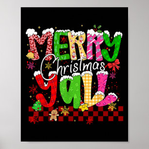 Affiche Joyeux Noël à tous, Fille du Sapin de Noël du Sud