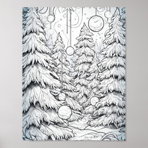 Affiche Joyeux Noël Adulte Coloration