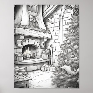 Affiche Joyeux Noël Adulte Coloration