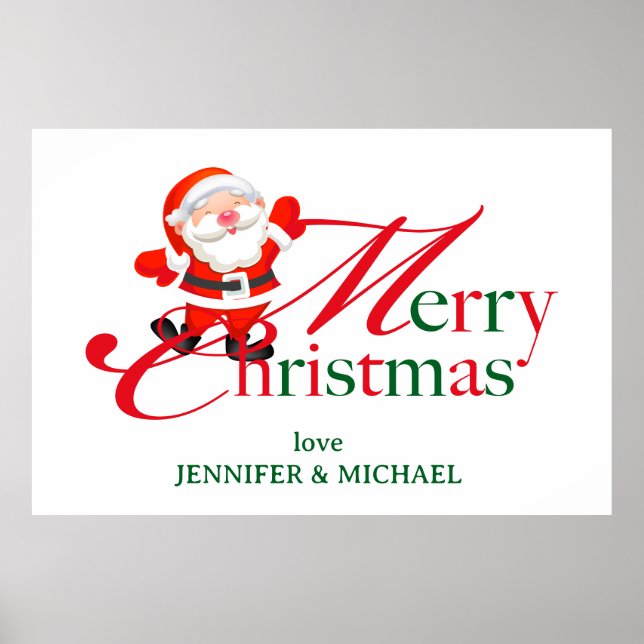 Affiche Joyeux Noël Amour Scénario Drôle Père Noël (Devant)