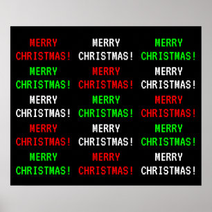 Affiche "Joyeux NOËL !" : Amusant, Vintage Jeu vidéo