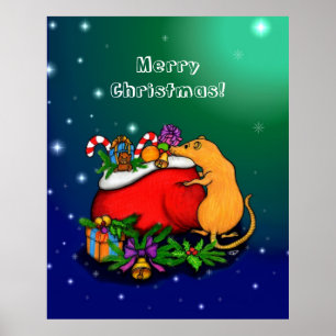Affiche Joyeux Noël avec Rat Prince