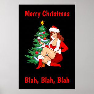 Affiche Joyeux Noël Blah, Blah, Blah - Fantastique Noël