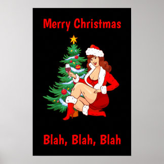 Affiche Joyeux Noël Blah, Blah, Blah - Fantastique Noël