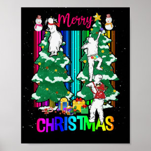 Affiche Joyeux Noël Bonne famille Noël Fête de l'arbre de 