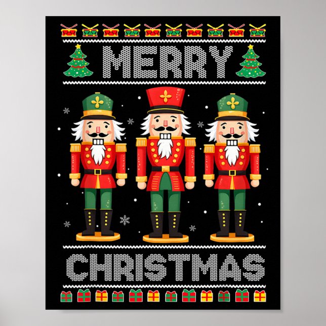 Affiche Joyeux Noël Casse-Noisette Ballet Festivals Hommes (Devant)