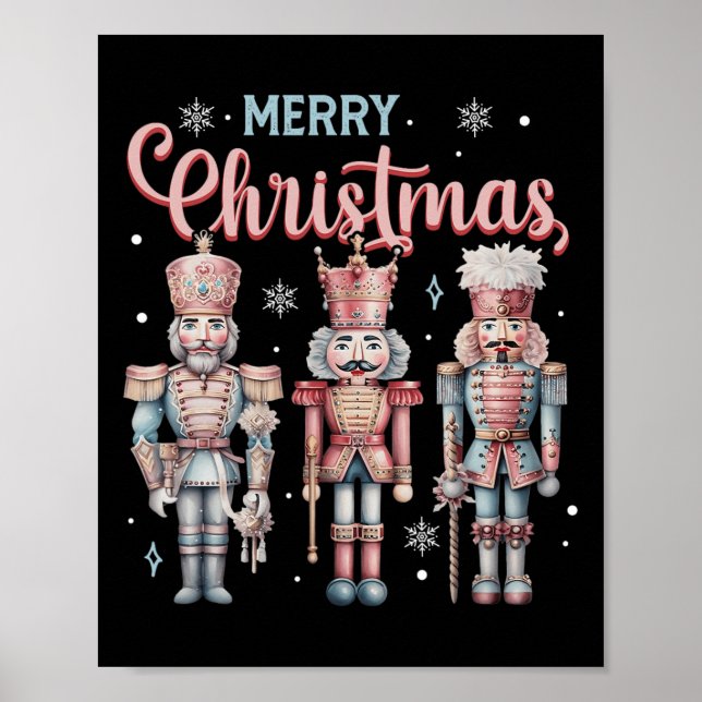 Affiche Joyeux Noël Casse-Noisette Ballet Festivals Hommes (Devant)