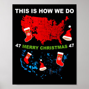 Affiche Joyeux Noël C'est Comme Ça Nous Trump Gagne Électo
