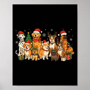 Affiche Joyeux Noël Chien Maman Papa Chien Chien Chien Chi