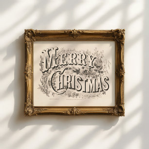 Affiche Joyeux Noël Courrier & Ives