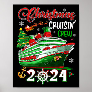 Affiche Joyeux Noël Croisière' Crew 2024 Xmas Cruise Paj