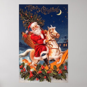 Affiche Joyeux Noël de Père Noël