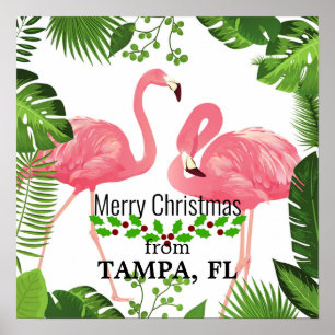 Affiche Joyeux Noël de Tampa, FL