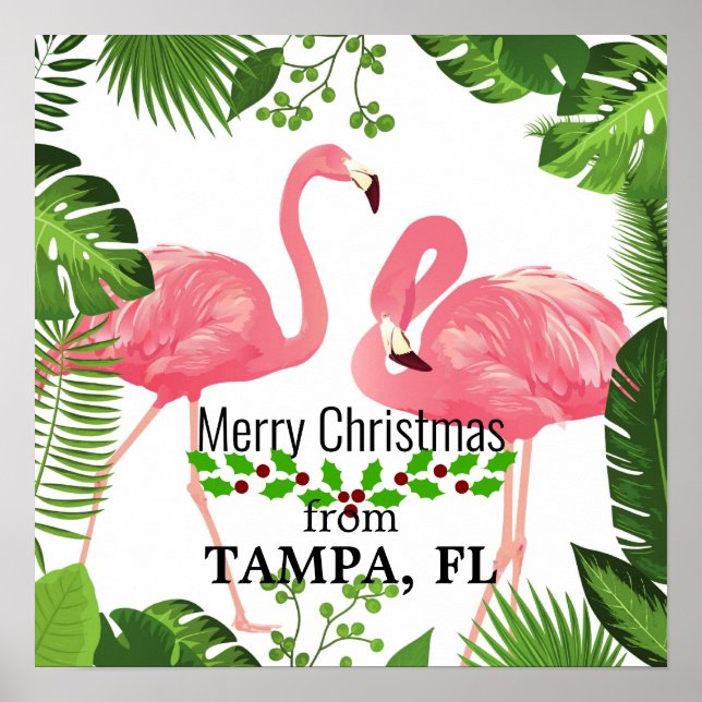 Affiche Joyeux Noël de Tampa, FL (Devant)
