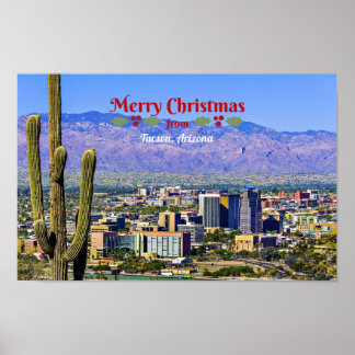 Affiche Joyeux Noël de Tucson, Arizona,
