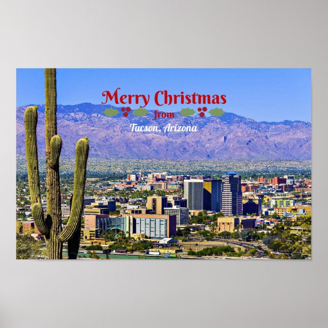 Affiche Joyeux Noël de Tucson, Arizona, (Devant)