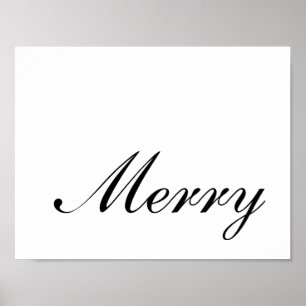 Affiche Joyeux Noël en écriture élégante