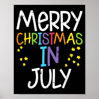 Affiche Joyeux Noël en Juillet Étoiles Été Xmas Hommes