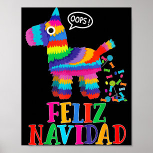 Affiche Joyeux Noël espagnol de Noël drôle mexicain Nata