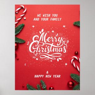 Affiche Joyeux noël et bonne nouvelle année