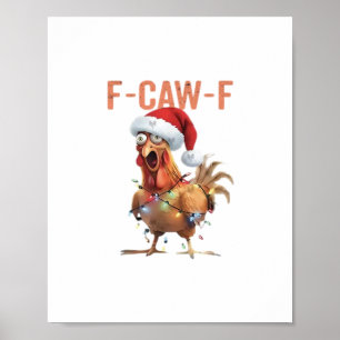 Affiche Joyeux Noël F Caw F Design Rétro Cool