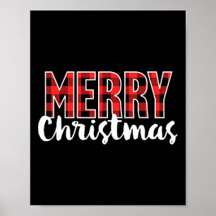 Affiche Joyeux Noël Femmes Hommes Enfants Red Buffalo Plai